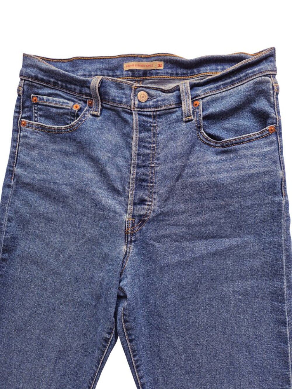 Levi's Premium Ribcage Straight Ankle Jeans Medium Wash Size 32 - Picture 7 of 16